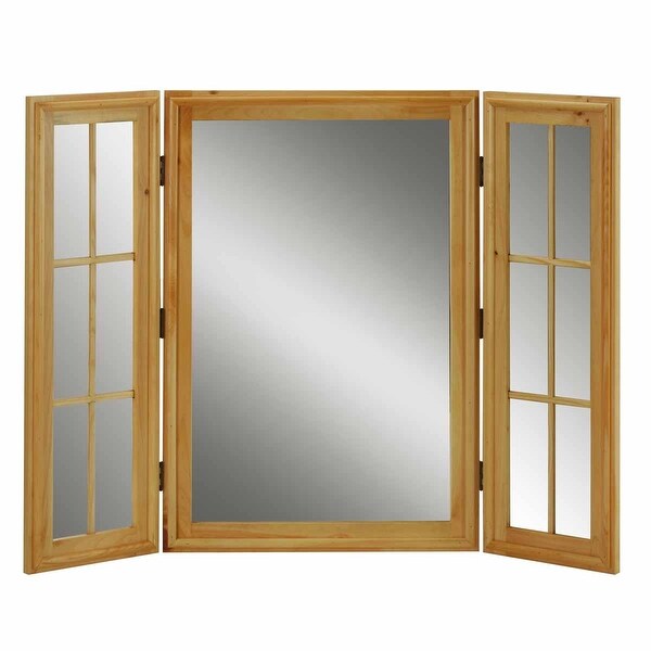 Pine cheap vanity mirror